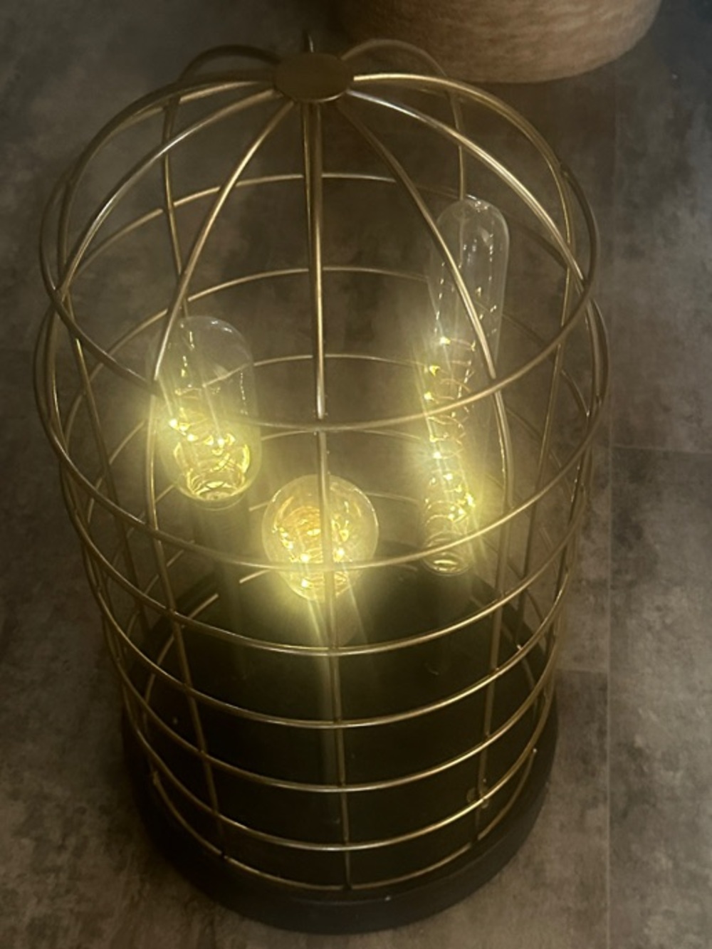 Gold Cage Table Lamp - Elegant Home Accent